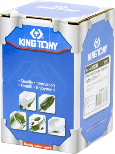 Ударная головка шестигранная с посадкой 1/2" KING TONY 443533M 33 мм глубокая - изображение 3