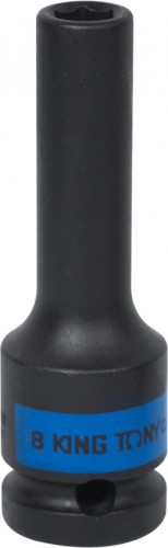 Ударная головка шестигранная с посадкой 1/2" KING TONY 443508М 8 мм глубокая 443508M