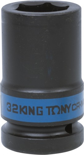 Ударная головка шестигранная с посадкой 1" KING TONY 843532М 32 мм глубокая 843532M