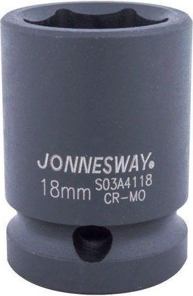 Ударная головка шестигранная с посадкой 1/2" JONNESWAY S03A4118 18 мм 047830