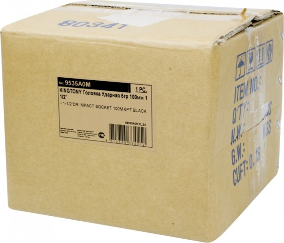 Ударная головка шестигранная с посадкой 1 1/2" KING TONY 9535A0М 100 мм 9535A0M - изображение 3