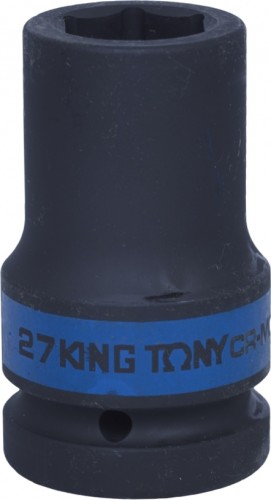 Ударная головка шестигранная с посадкой 1" KING TONY 843527М 27 мм глубокая 843527M