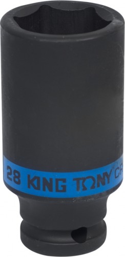 Ударная головка шестигранная с посадкой 1/2" KING TONY 443528М 28 мм глубокая 443528M
