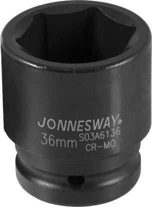 Ударная головка шестигранная с посадкой 3/4" JONNESWAY S03A6136 36 мм 048339