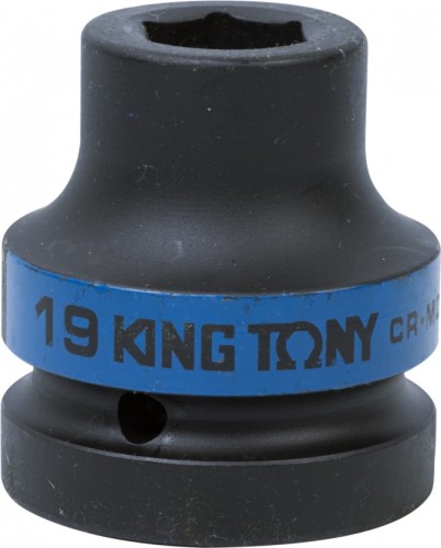 Ударная головка шестигранная с посадкой 1" KING TONY 853519М 19 мм 853519M