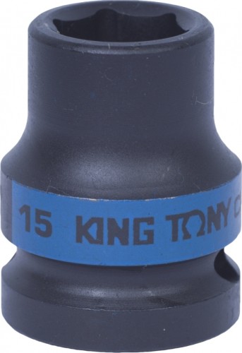 Ударная головка шестигранная с посадкой 1/2" KING TONY 453515М 15 мм 453515M