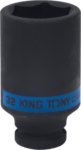 Ударная головка шестигранная с посадкой 1/2" KING TONY 443532М 32 мм глубокая 443532M