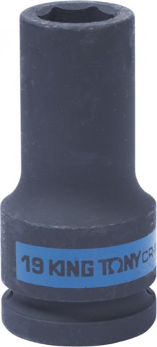 Ударная головка шестигранная с посадкой 3/4" KING TONY 643519М 19 мм глубокая 643519M