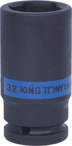 Ударная головка шестигранная с посадкой 3/4" KING TONY 643532М 32 мм глубокая 643532M