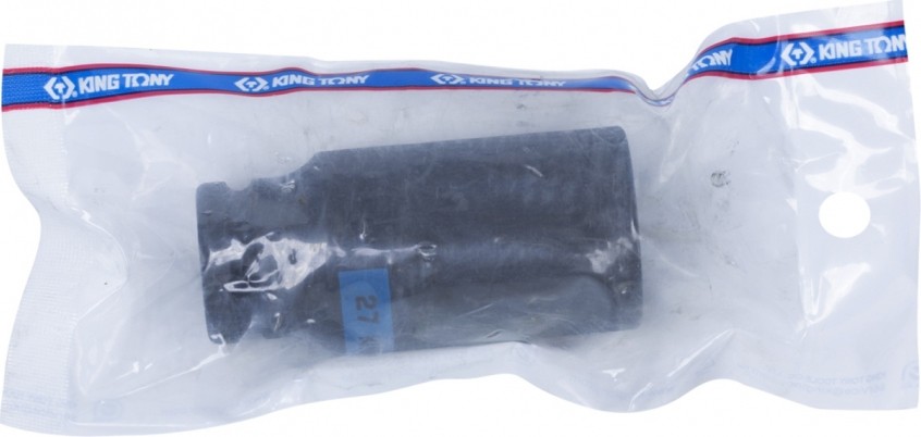 Ударная головка шестигранная с посадкой 1/2" KING TONY 443527М 27 мм глубокая 443527M - изображение 3