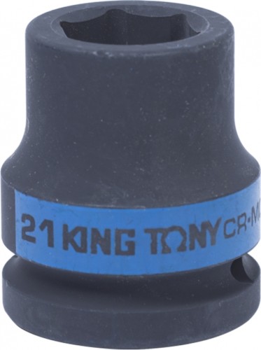 Ударная головка шестигранная с посадкой 3/4" KING TONY 653521M 21 мм