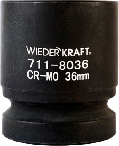 Ударные головки 6-ти гранные с посадкой 1" WiederKraft WDK-711-8036 36 мм в0000119992