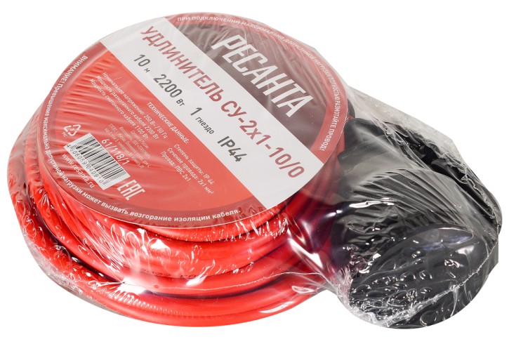 Удлинитель без катушки Ресанта СУ-2х1-10/0 силовой 61/118/1 - изображение 3