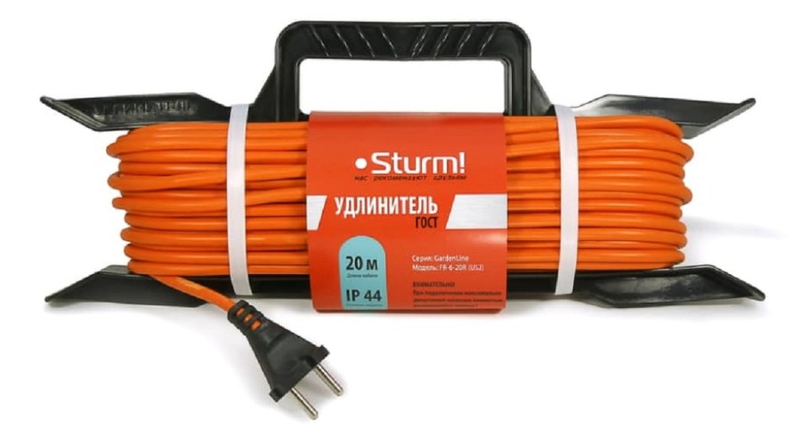 Удлинитель без катушки Sturm FR-6-20R на рамке пвс 2х0,75 20м