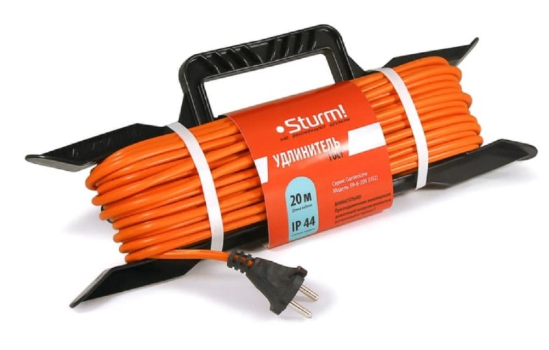 Удлинитель без катушки Sturm FR-6-20R на рамке пвс 2х0,75 20м - изображение 2
