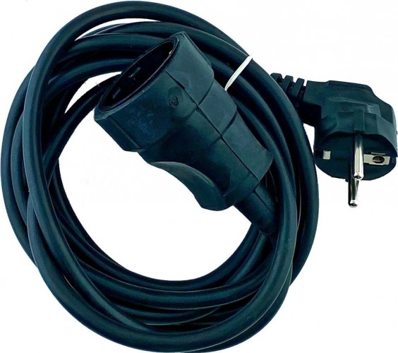 Удлинитель GLANZEN ES-03-005-black силовой шнур штепс. гнездо пвс 3х1,5 3м - изображение 2