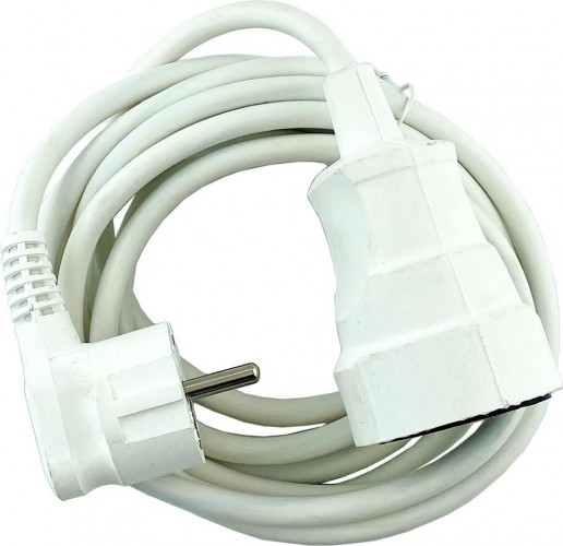 Удлинитель GLANZEN ES-03-005-white силовой шнур штепс. гнездо пвс 3х1,5 3м - изображение 2