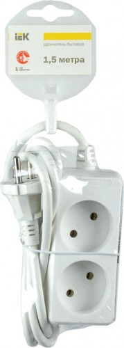 Удлинитель IEK 2х1.5м без заземл. 2х0.75 WYP10-06-02-01-N - изображение 2