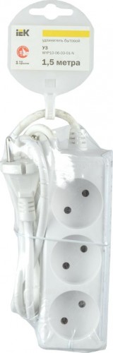 Удлинитель IEK 3х1.5м без заземл. 2х0.75 WYP10-06-03-01-N - изображение 2