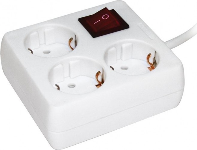 Удлинитель IEK 3х3м с заземл. 3х1 с выкл. WYP30-16-03-03-ZK-N