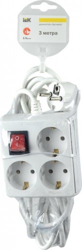 Удлинитель IEK 3х3м с заземл. 3х1 с выкл. WYP30-16-03-03-ZK-N - изображение 2
