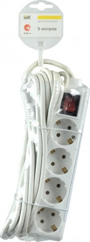 Удлинитель IEK 4х5м с заземл. 3х1 с выкл. WYP10-16-04-05-ZK-N - изображение 2