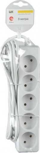 Удлинитель IEK 5х3м без заземл. пвс 2х0.75 WYP10-06-05-03-N - изображение 2