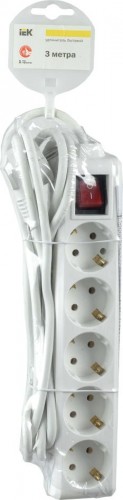 Удлинитель IEK 5х3м с заземл. 3х1 с выкл. WYP10-16-05-03-ZK-N - изображение 2
