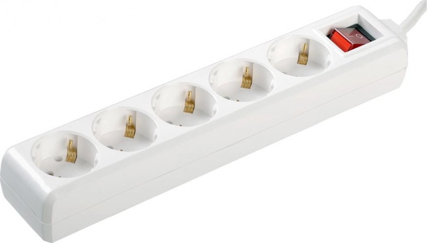 Удлинитель IEK 5х3м с заземл. 3х1 с выкл. WYP10-16-05-03-ZK-N