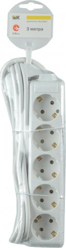 Удлинитель IEK 5х3м с заземл. 3х1 WYP10-16-05-03-Z-N - изображение 2