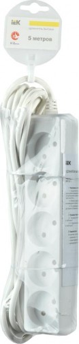Удлинитель IEK 5х5м без заземл. пвс 2х0.75 WYP10-06-05-05-N - изображение 2