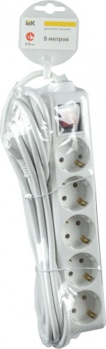 Удлинитель IEK 5х5м с заземл. 3х1 с выкл. WYP10-16-05-05-ZK-N - изображение 2