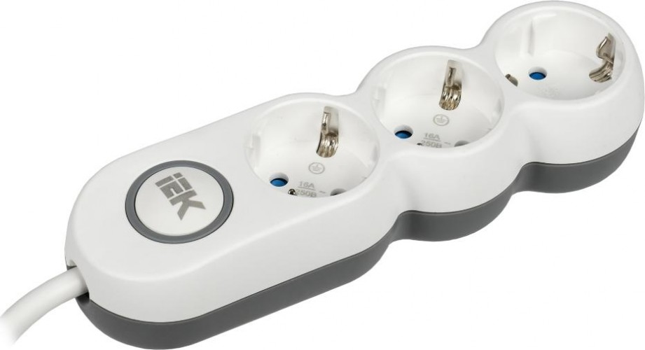 Удлинитель IEK Uno 3х1.5м с заземл. 3х1.5 WYP53-16-03-D15-ZK