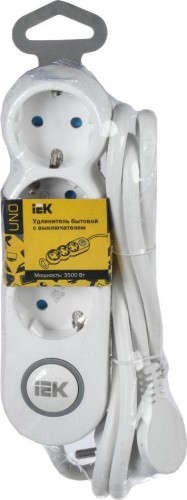 Удлинитель IEK Uno 3х3м с заземл. 3х1.5 WYP53-16-03-03-ZK - изображение 2
