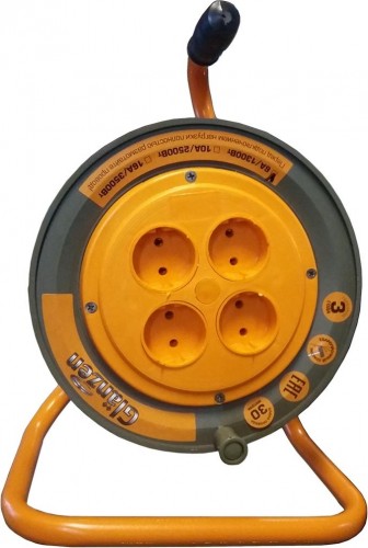 Удлинитель на катушке GLANZEN EB-30-004 ПВС 2х1,0  30м