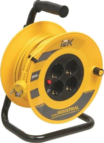 Удлинитель на катушке IEK Industrial УК20 4х20м с заземл. 3х1 термозащита WKP14-10-04-20