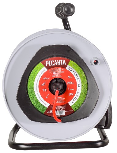 Удлинитель на катушке Ресанта СУ-2х1-30/2ВР силовой (с выкл., 1 розетка) 61/118/11 - изображение 2