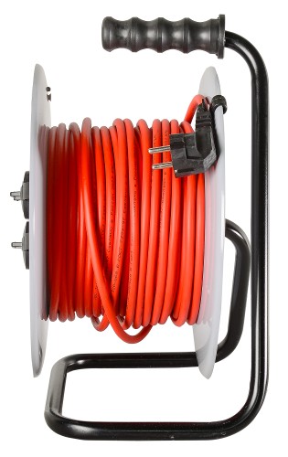 Удлинитель на катушке Ресанта СУ-3х1,5-30/3 силовой, металлич. катушка (с выкл., 4 розетки) 61/118/7 - изображение 2