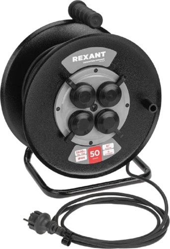 Удлинитель на катушке REXANT 13-5013 силовой кг 4 гнезда, с/з, 50м, 3х1,5мм² - изображение 2