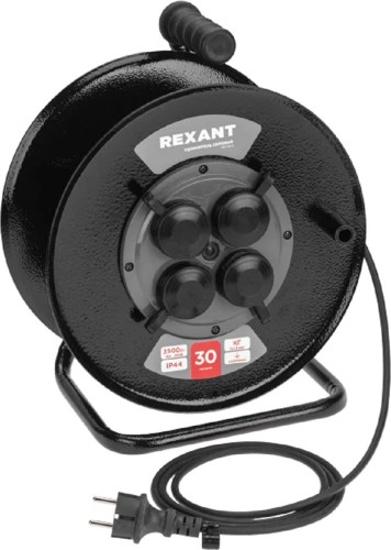 Удлинитель на катушке REXANT 13-5011 силовой кг 4 гнезда, с/з, 30м, 3х1,5мм² - изображение 2