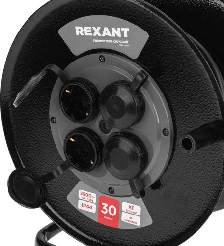 Удлинитель на катушке REXANT 13-5011 силовой кг 4 гнезда, с/з, 30м, 3х1,5мм² - изображение 5