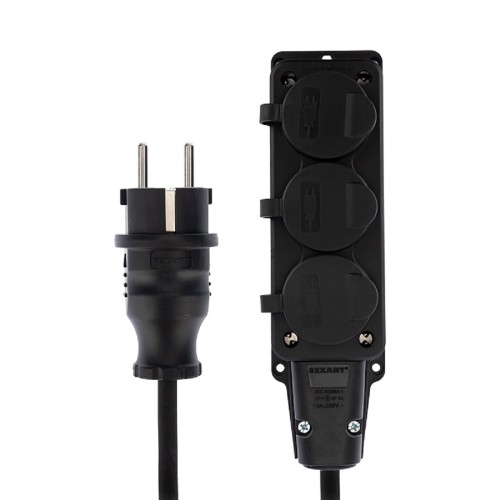 Удлинитель на рамке REXANT 11-7080 КГ 3х1.5, 10 м, 3 гнезда, морозостойкий, с/з, 16A - изображение 4