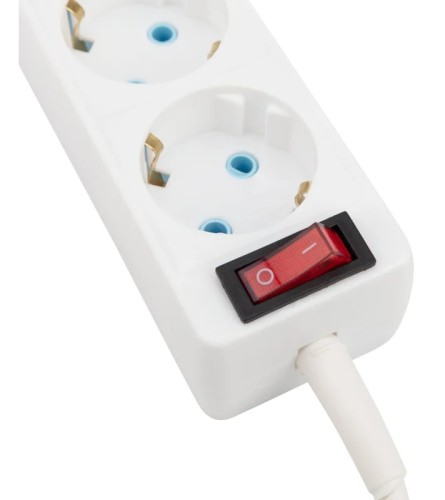 Удлинитель Proconnect 11-7210 3 гнезда, 3 м, 3х0.75 мм², с/з, с кнопкой, белый - изображение 2
