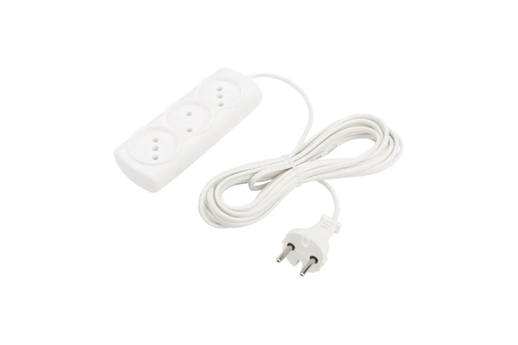 Удлинитель Proconnect 11-7214 STANDARD 3 гнезда, 5 м, 2х0.75 мм², б/з, белый - изображение 2