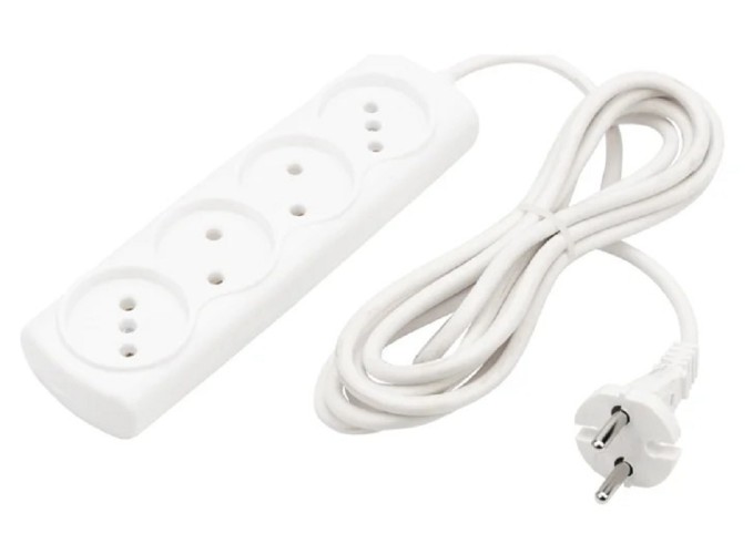 Удлинитель Proconnect 11-7220 OPTIMA 4 гнезда, 3 м, 2х0.75 мм², б/з, белый