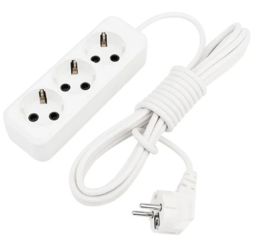 Удлинитель REXANT 11-8735 3 гнезда, 5 м, 3х1.0 мм², с/з, белый