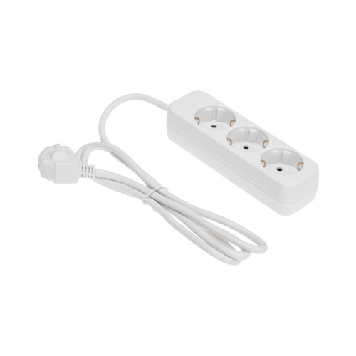 Удлинитель REXANT 13-4009 STANDARD 3 гнезда, 1,5м, 3х1,0мм², с/з, белый - изображение 2