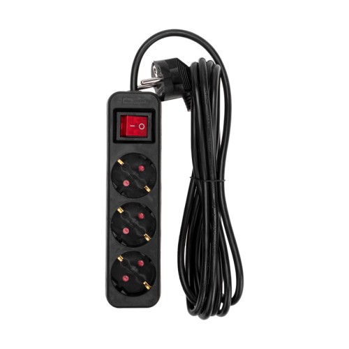 Удлинитель REXANT 13-4019 STANDARD 3 гнезда, 3м, 3х1,0мм², с/з, с выкл.