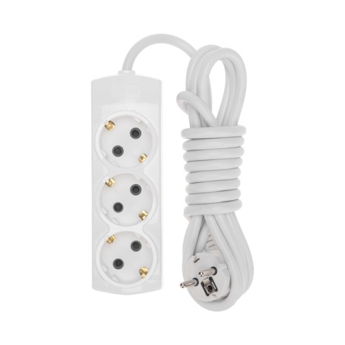 Удлинитель REXANT 13-4101 PREMIUM 3 гнезда, 3м, 3х1,5мм², с/з, белый - изображение 2