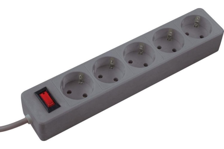 Удлинитель сетевой КОСМОС FKsm3m-5g ПВС 3х0,75мм2, серый FKsm3m-5g(G)